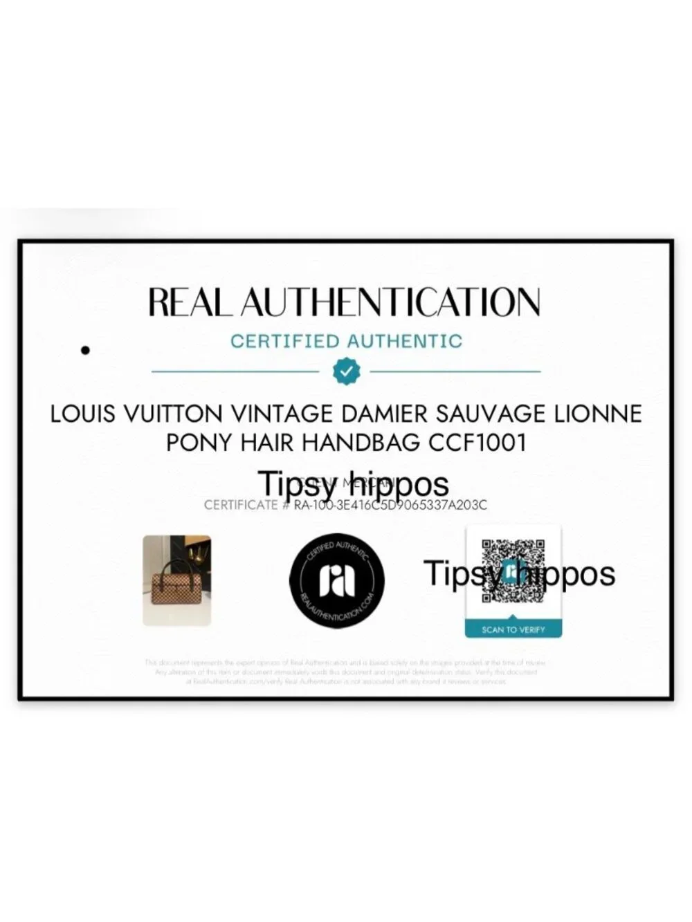 LIMITED EDITION Louis Vuitton  Damier Sauvage Lionne Pony Hair Handbag 623E191P